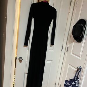 Elegant Black Long Sleeve Dress